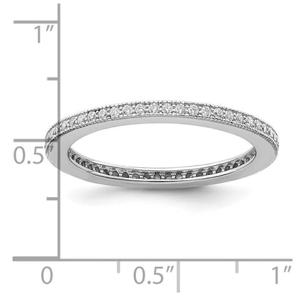 Sterlingsilber Brillant Glut Rhodiniert 60 Stein Mikro Pavé Zirkonia Ring