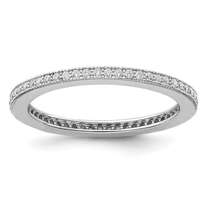Sterlingsilber Brillant Glut Rhodiniert 60 Stein Mikro Pavé Zirkonia Ring