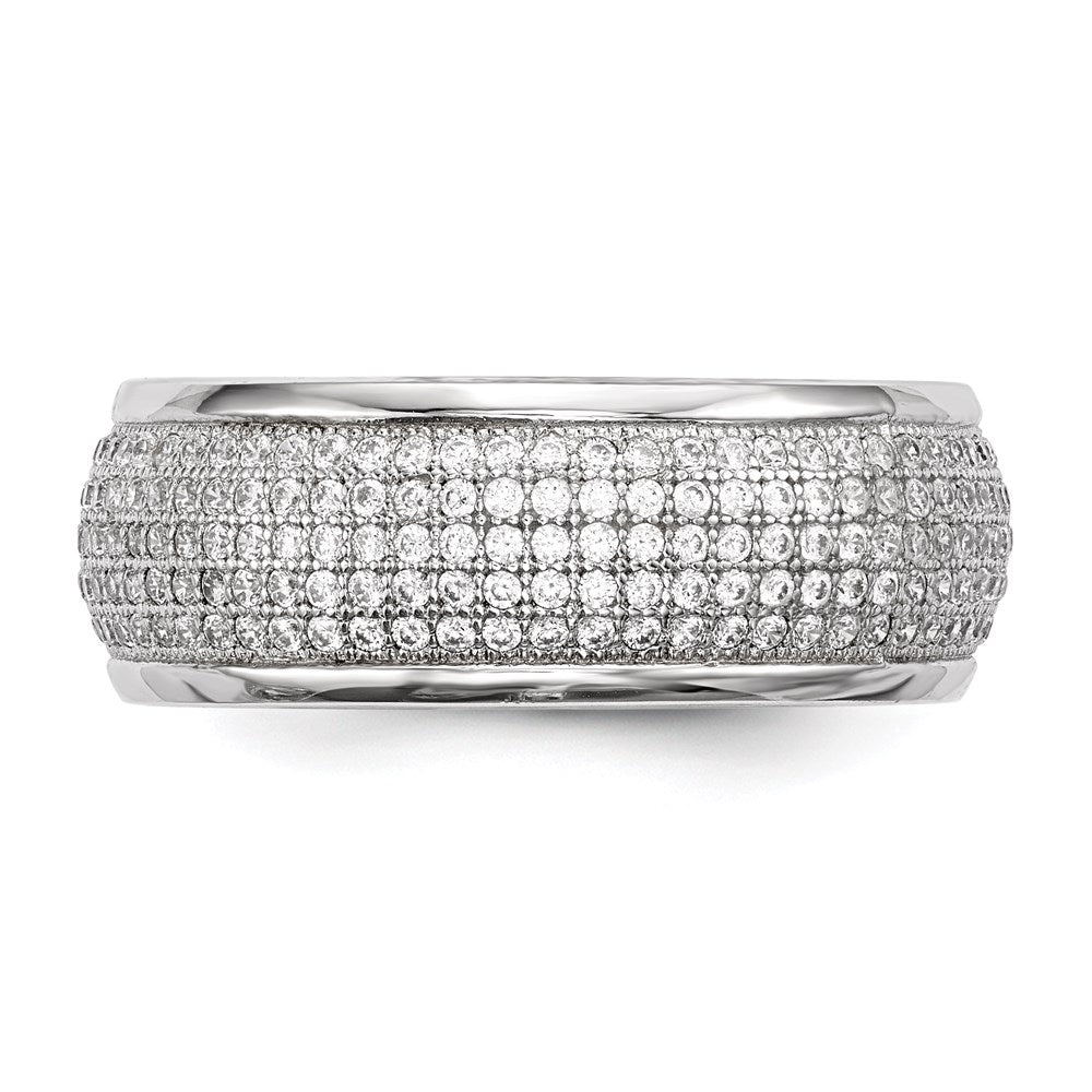 Sterlingsilber Ss Rhodiniert Zirkonia Brillant Glut Ring