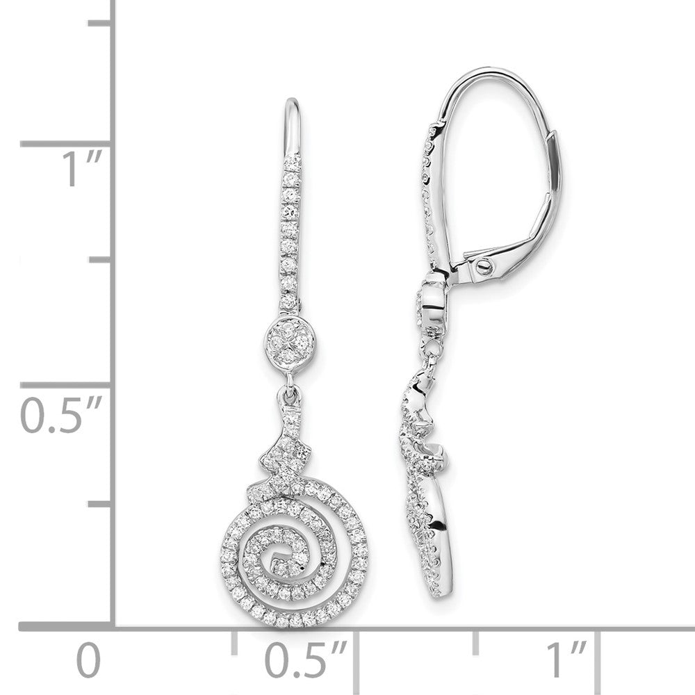 Sterlingsilber & Zirkonia Wirbel Brisur Ohrhänger