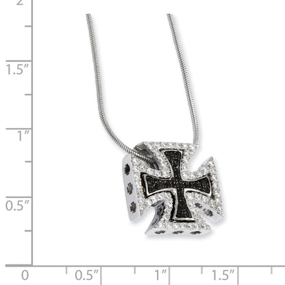 Sterlingsilber & Zirkonia Crosses Halskette