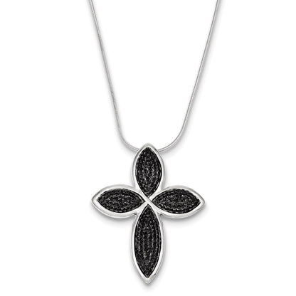 Sterlingsilber & Zirkonia Kreuz Halskette