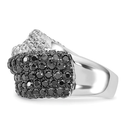 Sterlingsilber Schwarz & Klar Zirkonia Ring