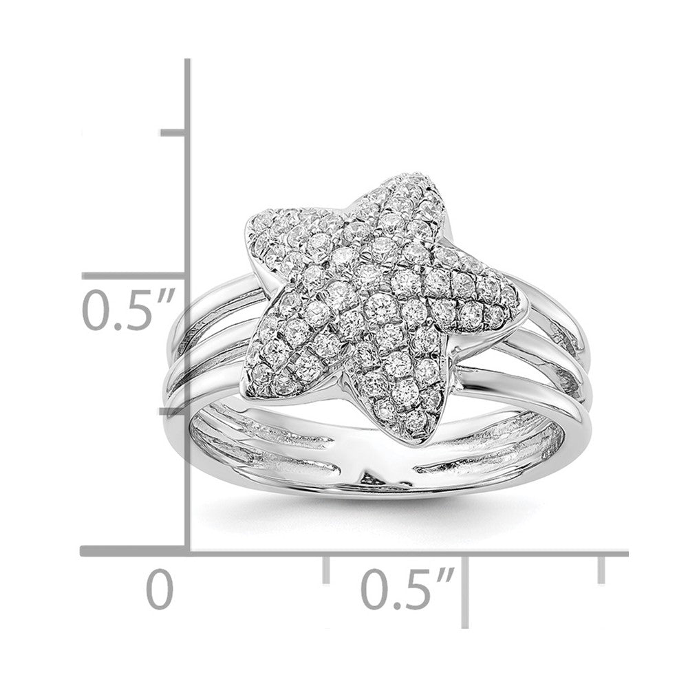 Sterlingsilber & Zirkonia Stern Ring