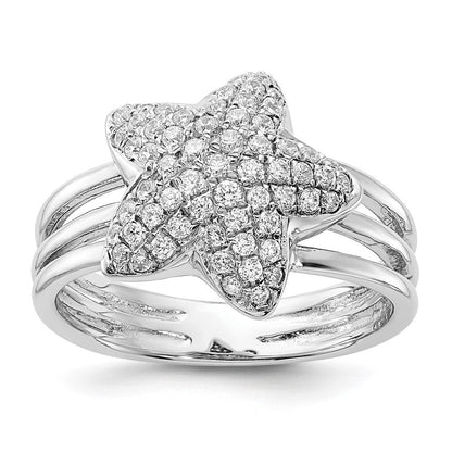 Sterlingsilber & Zirkonia Stern Ring
