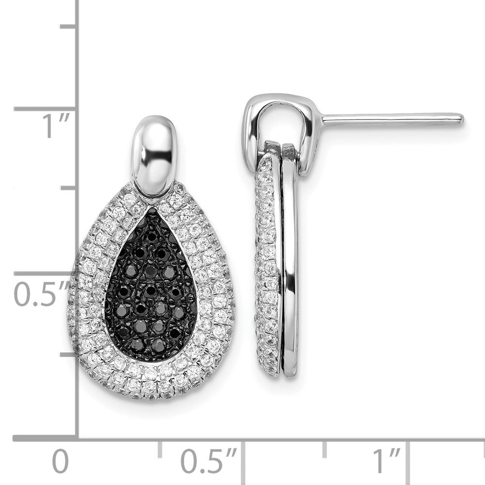 Sterlingsilber & Zirkonia True Feuer Tropfen Ohrstecker