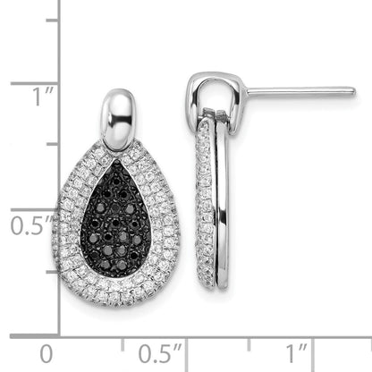 Sterlingsilber & Zirkonia True Feuer Tropfen Ohrstecker
