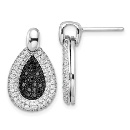 Sterlingsilber & Zirkonia True Feuer Tropfen Ohrstecker