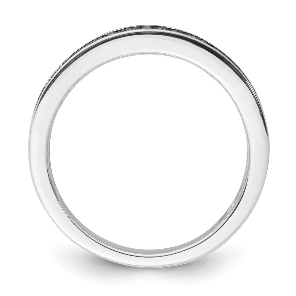 Sterlingsilber True Feuer Schwarz Zirkonia Ring (size 6 Nur)