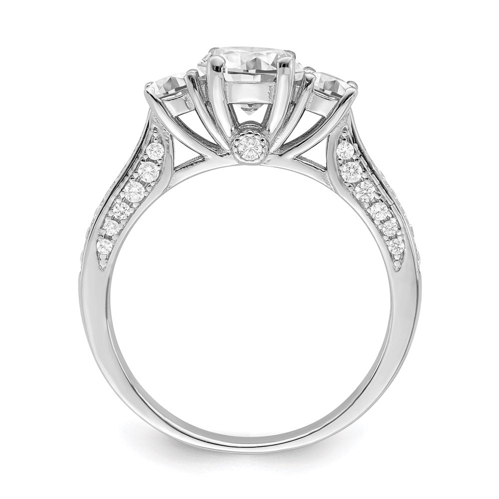 Sterlingsilber Brillant Glut Rhodiniert 45 Stein Mikro Pavé‚äö Zirkonia Ring
