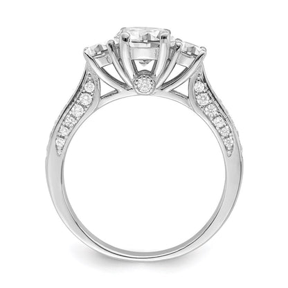 Sterlingsilber Brillant Glut Rhodiniert 45 Stein Mikro Pavé‚äö Zirkonia Ring