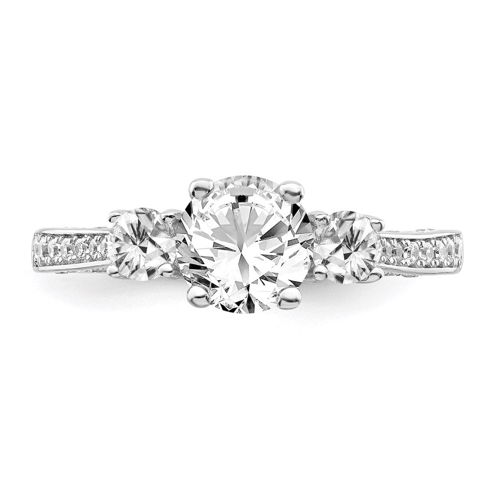 Sterlingsilber Brillant Glut Rhodiniert 45 Stein Mikro Pavé‚äö Zirkonia Ring