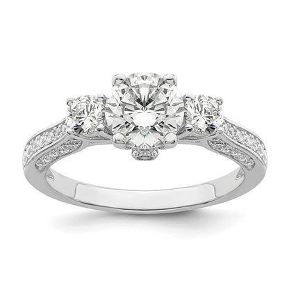 Sterlingsilber Brillant Glut Rhodiniert 45 Stein Mikro Pavé‚äö Zirkonia Ring