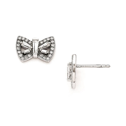 Sterlingsilber & Zirkonia Brillant Glut Schmetterling Ohrstecker