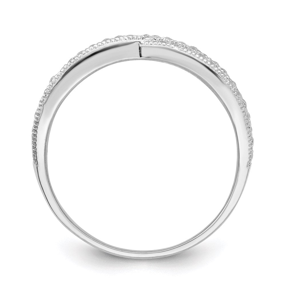 Sterlingsilber Brillant Glut Rhodiniert 150 Stein Mikro Pavé‚äö Zirkonia Ring (size 6 Nur)