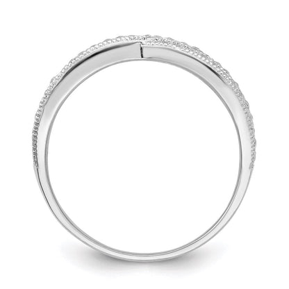 Sterlingsilber Brillant Glut Rhodiniert 150 Stein Mikro Pavé‚äö Zirkonia Ring (size 6 Nur)