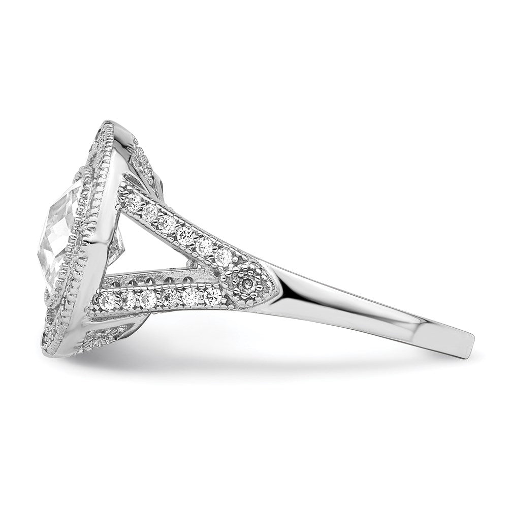 Sterlingsilber Brillant Glut Rhodiniert 51 Stein Fantasie Mikro Pavé‚äö Zirkonia Ring