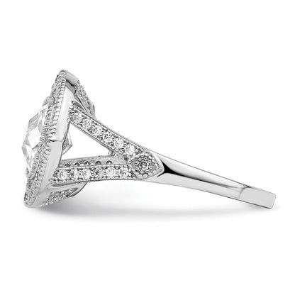 Sterlingsilber Brillant Glut Rhodiniert 51 Stein Fantasie Mikro Pavé‚äö Zirkonia Ring