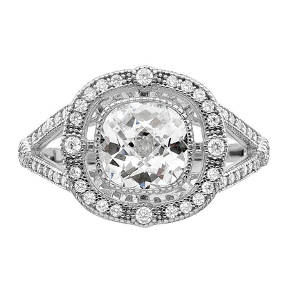 Sterlingsilber Brillant Glut Rhodiniert 51 Stein Fantasie Mikro Pavé‚äö Zirkonia Ring