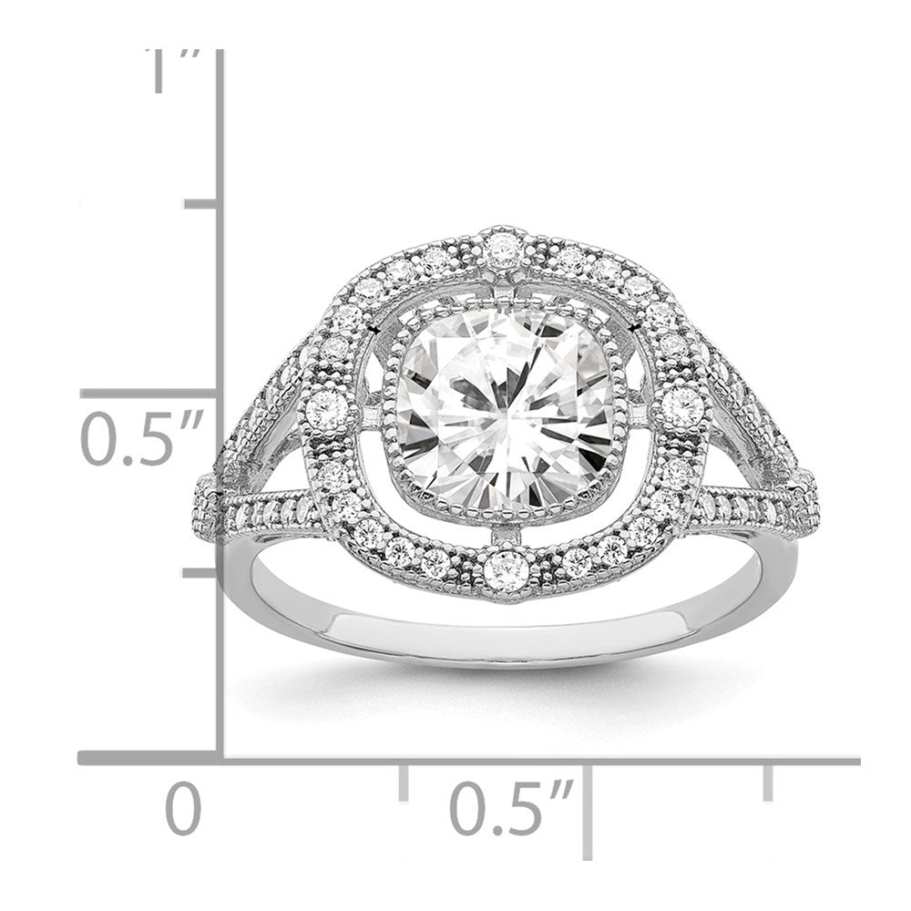 Sterlingsilber Brillant Glut Rhodiniert 51 Stein Fantasie Mikro Pavé‚äö Zirkonia Ring