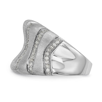 Sterlingsilber Ss Rhodiniert Zirkonia Brillant Glut Ring