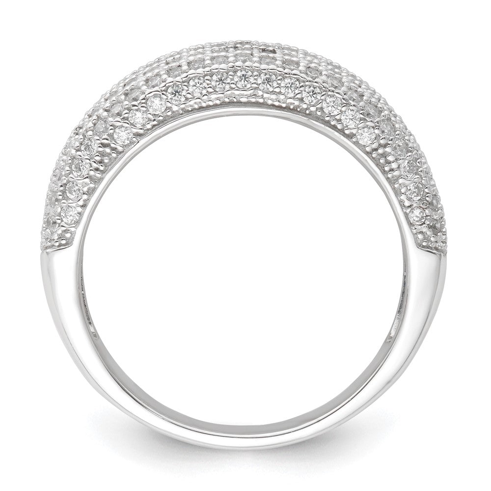 Sterlingsilber Rhodiniert Zirkonia Brillant Glut Ring (size 6 Nur)