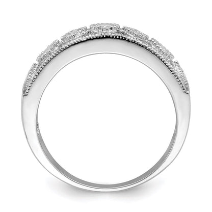 Sterlingsilber Brillant Glut Rhodiniert 45 Stein Mikro Pavé‚äö Zirkonia Ring