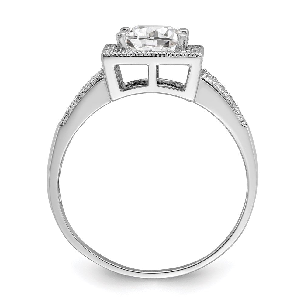 Sterlingsilber Brillant Glut Rhodiniert 61 Stein Mikro Pavé‚äö Zirkonia Ring
