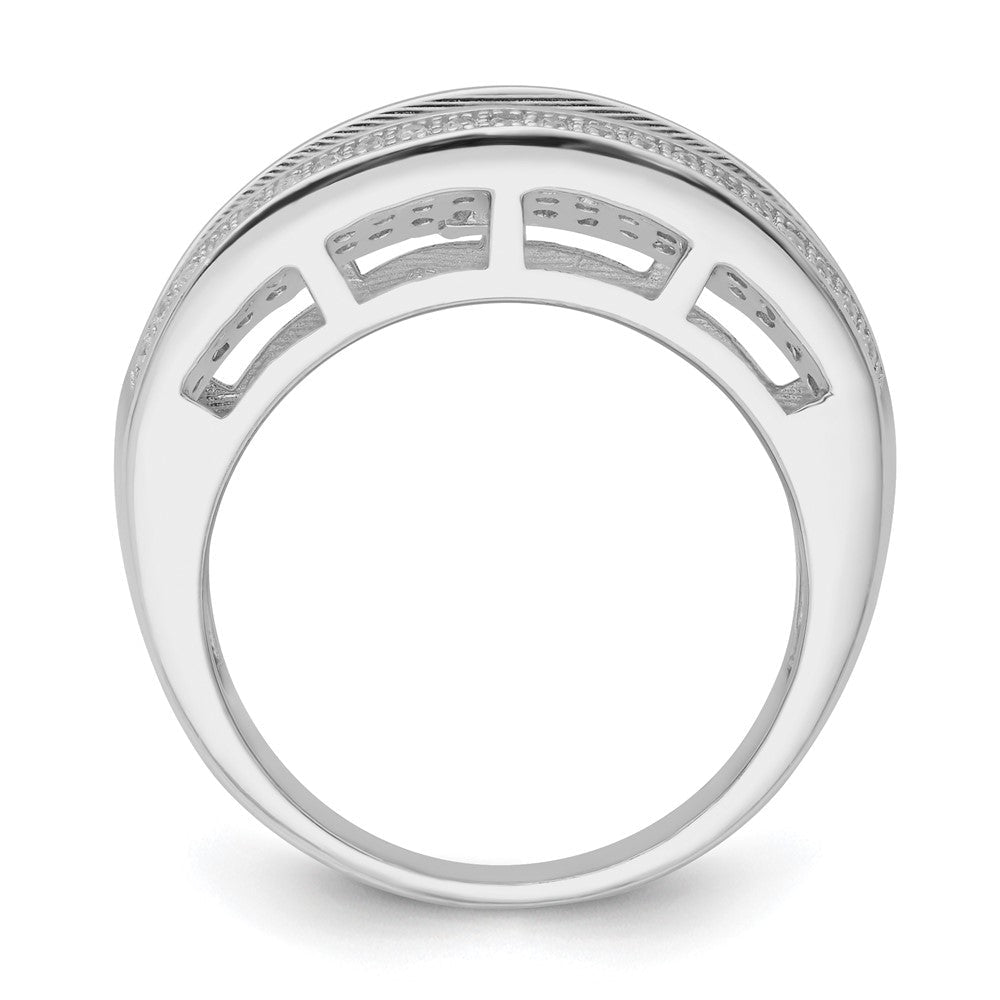 Sterlingsilber & Zirkonia Brillant Glut Ring
