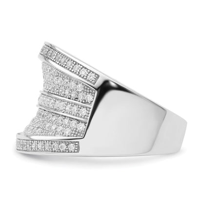 Sterlingsilber & Zirkonia Brillant Glut Ring