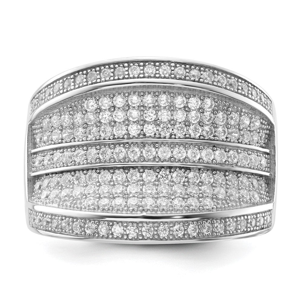 Sterlingsilber & Zirkonia Brillant Glut Ring