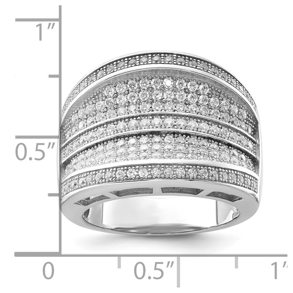 Sterlingsilber & Zirkonia Brillant Glut Ring