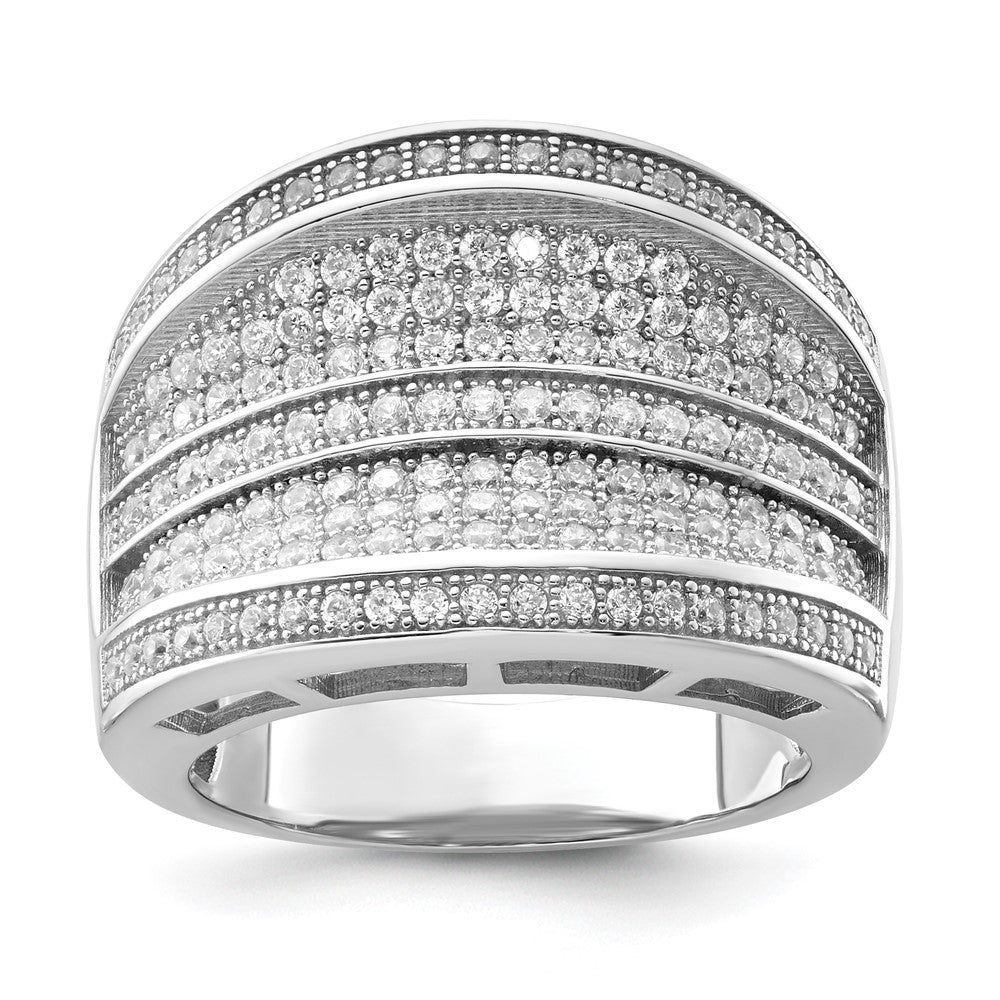 Sterlingsilber & Zirkonia Brillant Glut Ring