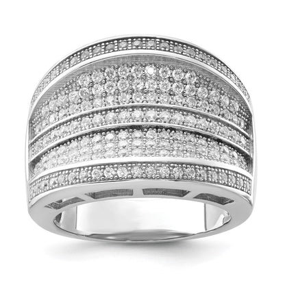 Sterlingsilber & Zirkonia Brillant Glut Ring