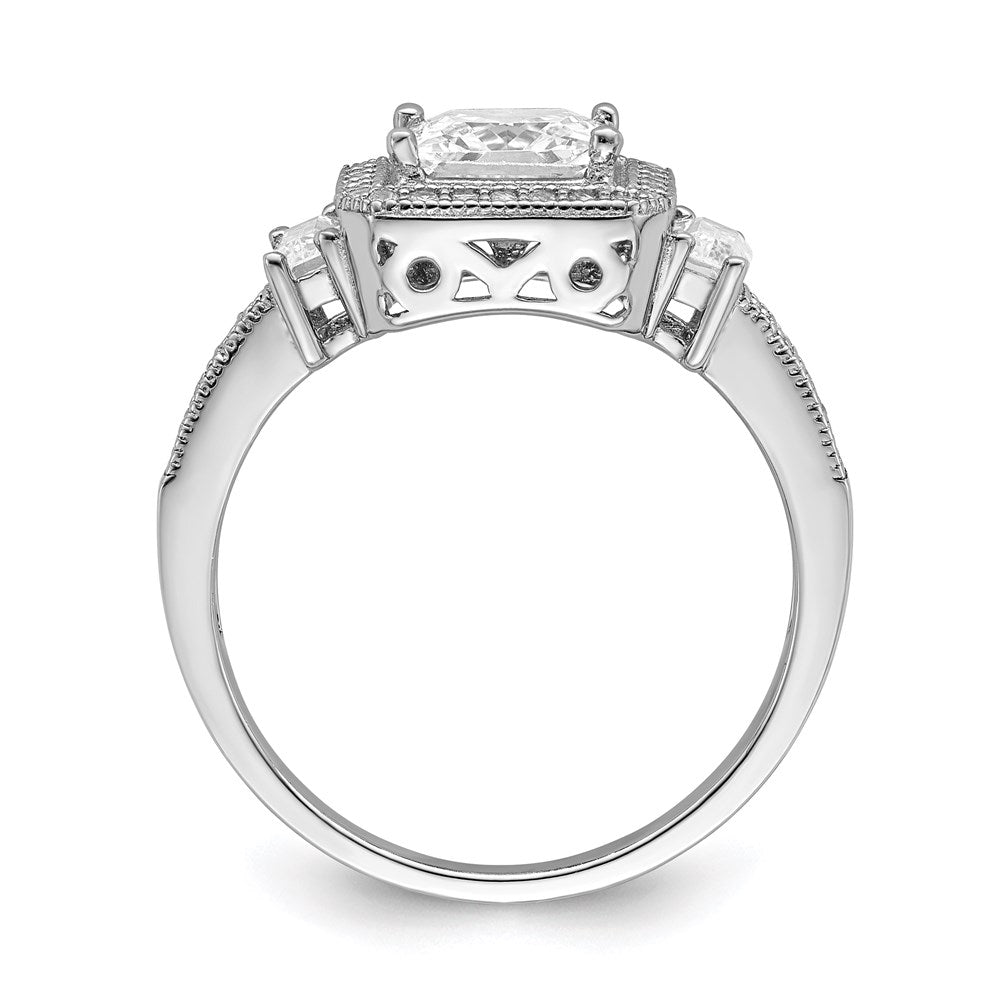 Sterlingsilber Brillant Glut Rhodiniert 51 Stein Mikro Pavé‚äö Zirkonia Ring