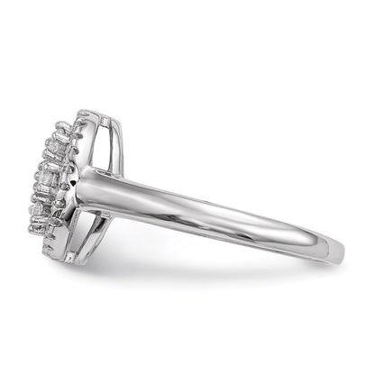 Sterlingsilber Ss Rhodiniert Zirkonia Brillant Glut Ring (size 6 Nur)