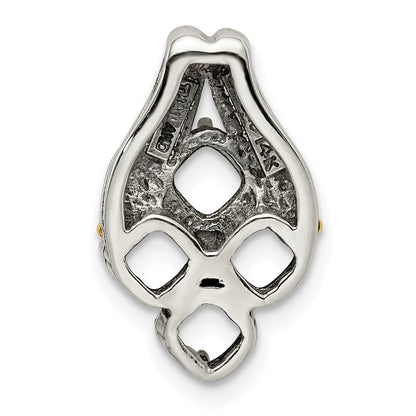Sterlingsilber Antikisiert mit 14K/silver Bicolor 4-stone Mutter Anhänger