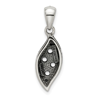 Sterlingsilber Antikisiert mit 14K/silver Bicolor 4-stone mit Diamant Mutter Anhänger