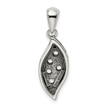 Sterlingsilber Antikisiert mit 14K/silver Bicolor 5-stone mit Diamant Mutter Anhänger