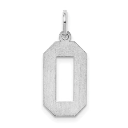 Sterlingsilber Silber/rhodiniert Poliert Zahl 0 Charm