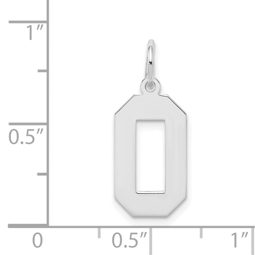 Sterlingsilber Silber/rhodiniert Poliert Zahl 0 Charm