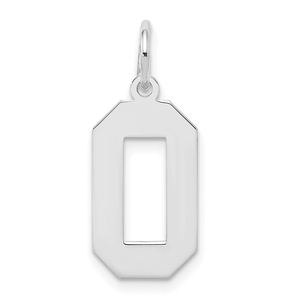 Sterlingsilber Silber/rhodiniert Poliert Zahl 0 Charm