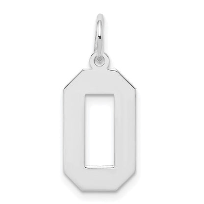 Sterlingsilber Silber/rhodiniert Poliert Zahl 0 Charm