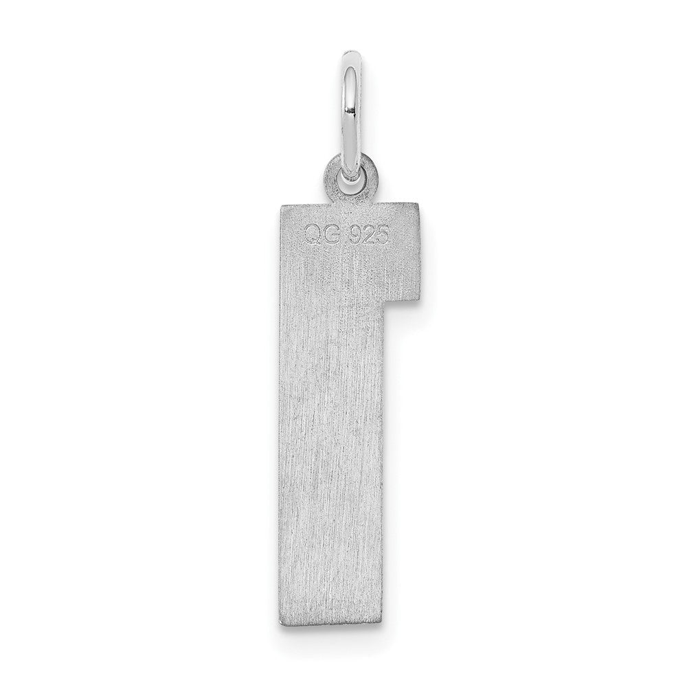 Sterlingsilber Silber/rhodiniert Poliert Zahl 1 Charm