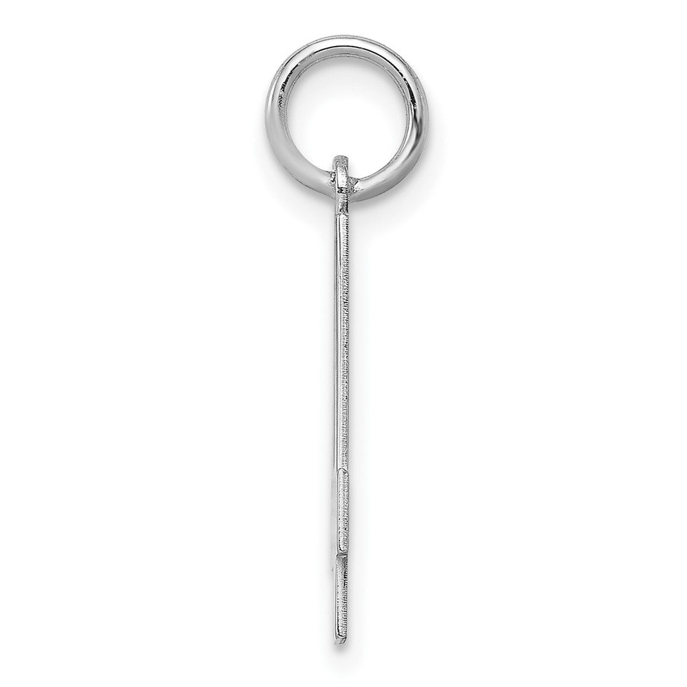 Sterlingsilber Silber/rhodiniert Poliert Zahl 4 Charm