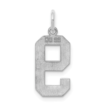 Sterlingsilber Silber/rhodiniert Poliert Zahl 9 Charm