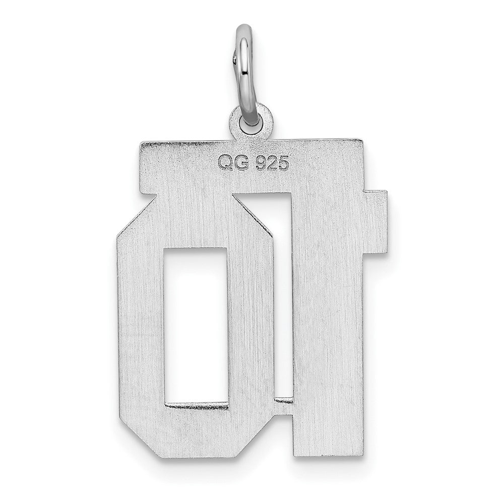 Sterlingsilber Sterlingsilber/silver Rhodiniert Poliert Zahl 10 Charm