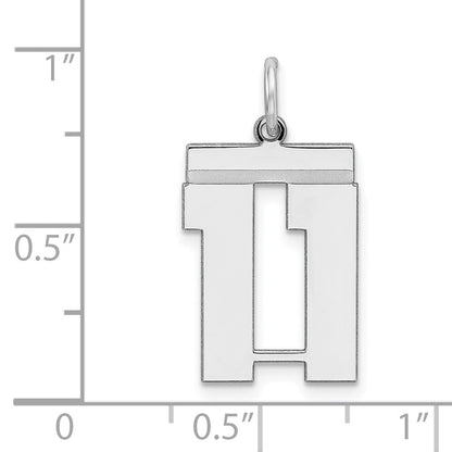 Sterlingsilber Sterlingsilber/silver Rhodiniert Poliert Zahl 11 Charm
