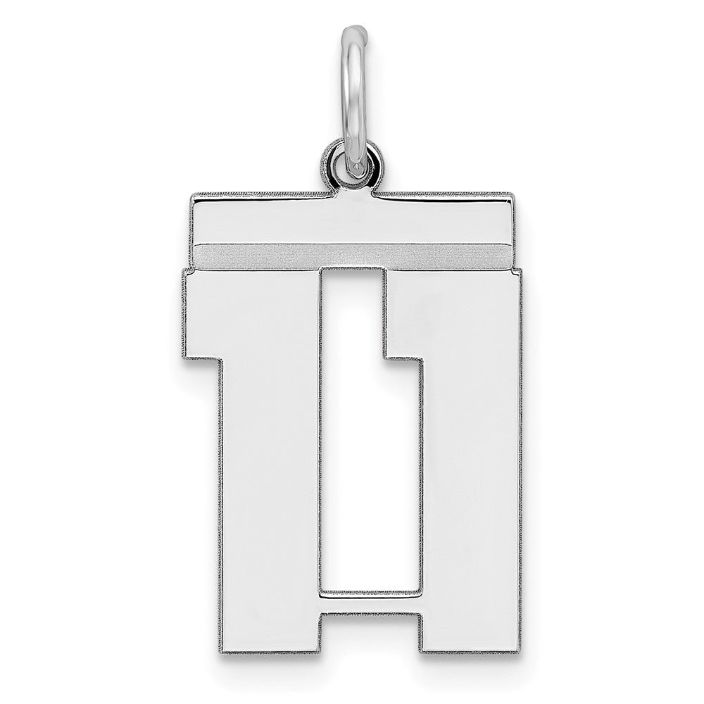 Sterlingsilber Sterlingsilber/silver Rhodiniert Poliert Zahl 11 Charm