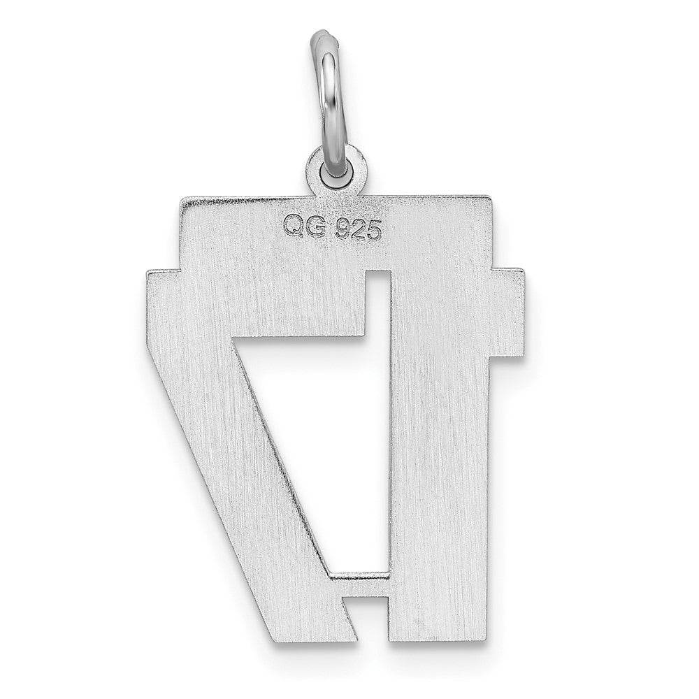 Sterlingsilber Sterlingsilber/silver Rhodiniert Poliert Zahl 17 Charm